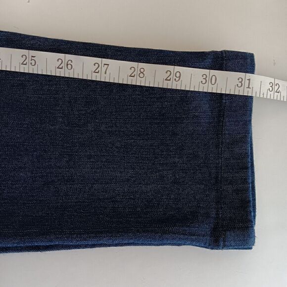 Beija Flor Size 10 Dark Blue Stretch Straight Leg Flat Front Denim Jeans - Picture 5 of 5